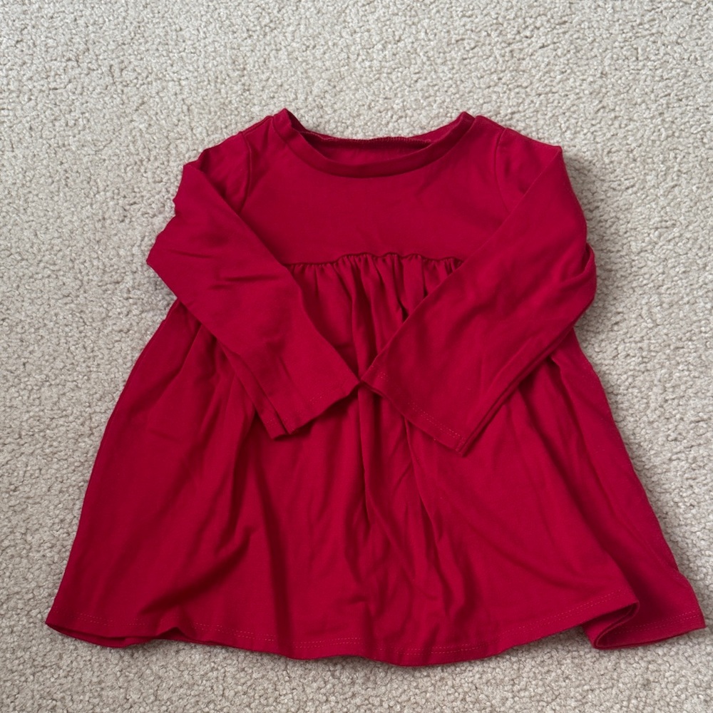 First Impressions Vibrant Red Long Sleeve Dress